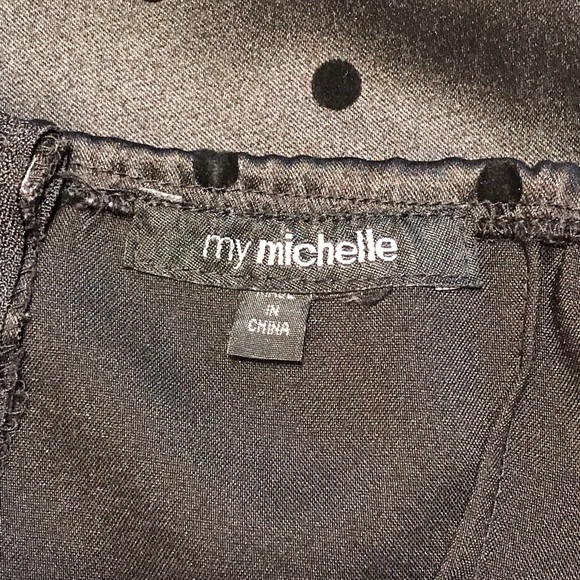 My Michelle Halter Black Polka Dot Dress - Picture 7 of 8